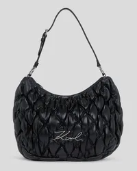 Karl Lagerfeld K/signature kuilt Hobo-tasche, Frau, Schwarz Schwarz