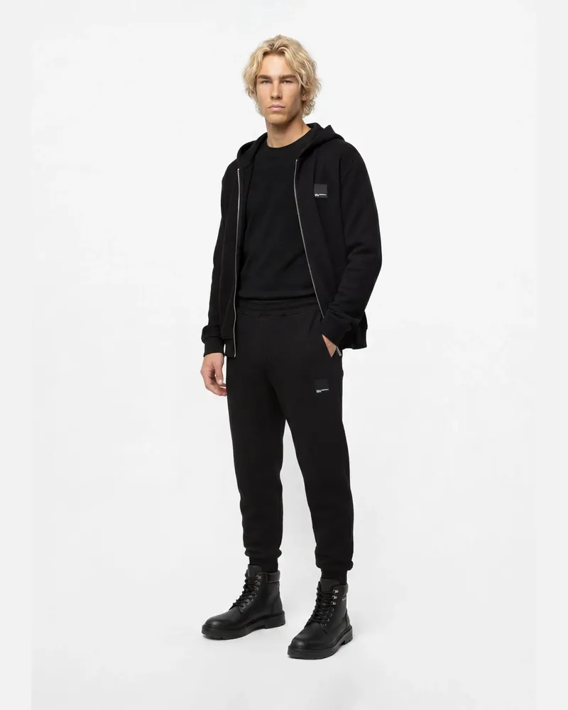 Karl Lagerfeld Trainingshose Mit Waffelstruktur, Herren, Schwarz, Größe Schwarz
