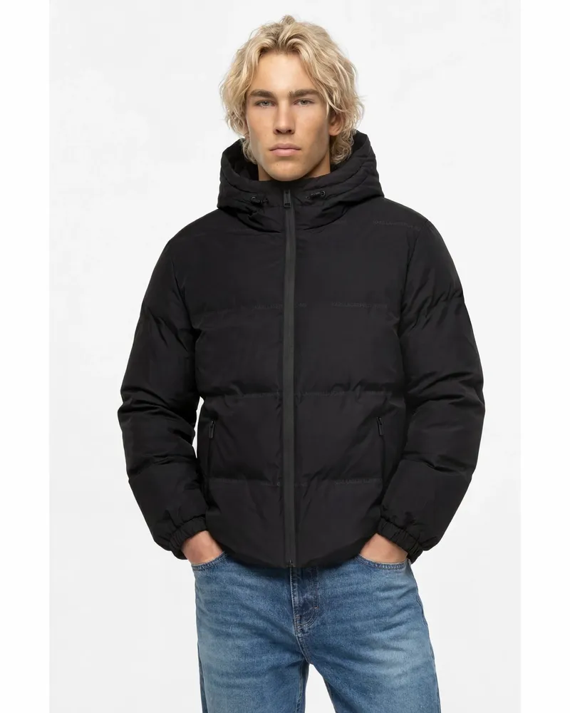 Karl Lagerfeld Pufferjacke Mit Logos, Herren, Schwarz, Größe Schwarz