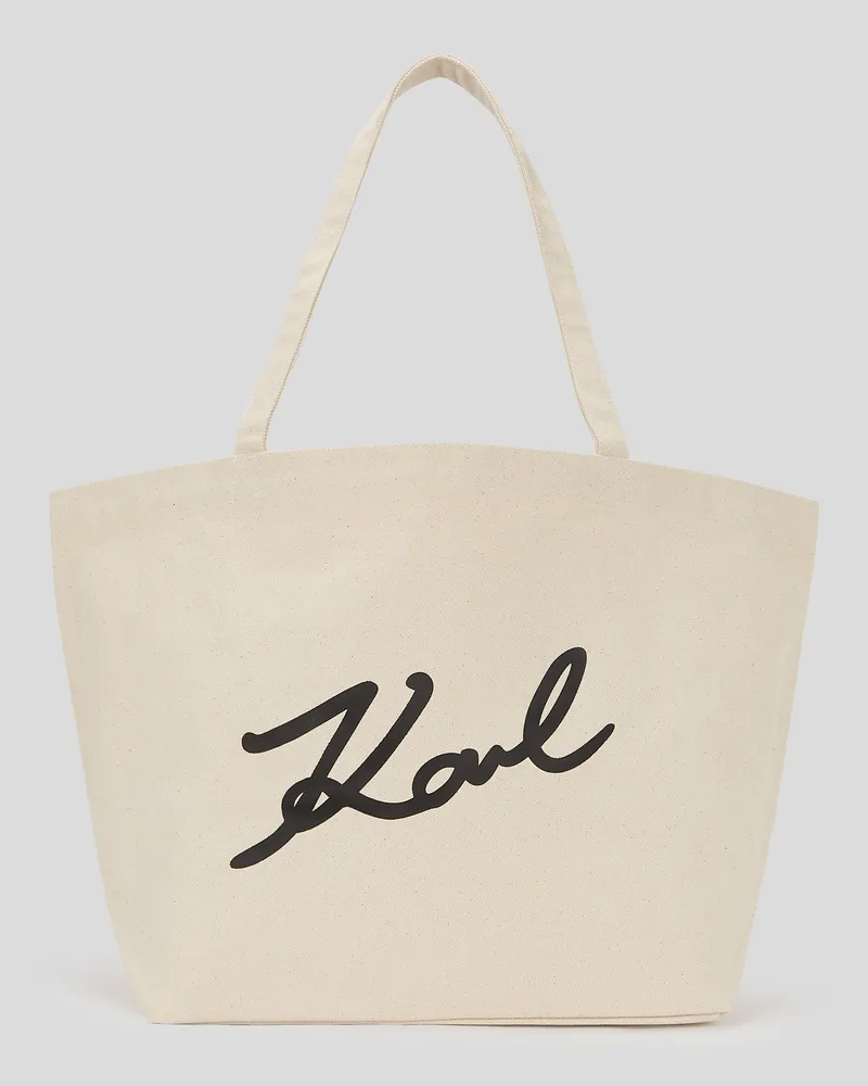 Karl Lagerfeld K/signature Shopper, Frau, Natur, Größe Natur
