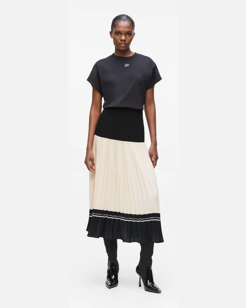 Karl Lagerfeld Faltenrock, Damen, Schwarz, Größe Schwarz