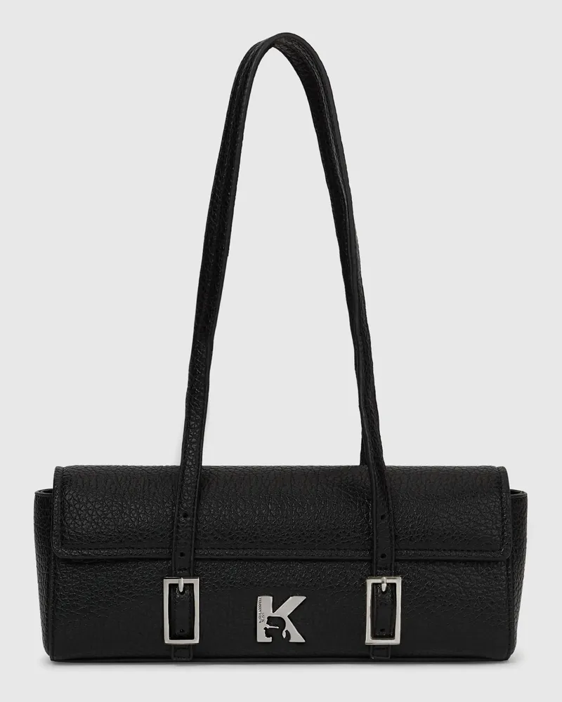 Karl Lagerfeld Längliche Schultertasche Mit K-logo, Damen, Schwarz, Größe Schwarz