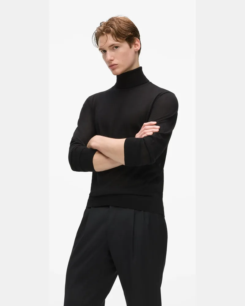 Karl Lagerfeld Kl Studio Rollkragenpullover, Herren, Schwarz, Größe Schwarz