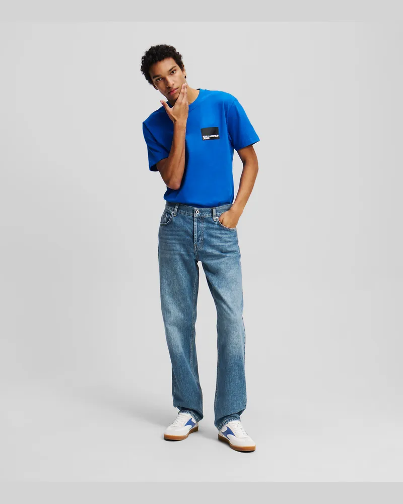 Karl Lagerfeld Gerade Geschnittene Jeans, Mann, Washed Dark Blue, Größe Washed