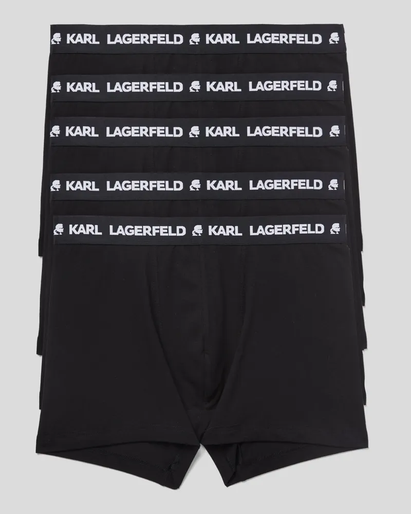 Karl Lagerfeld Boxershorts Mit Logo – 5er-set, Male, Schwarz, Size Black