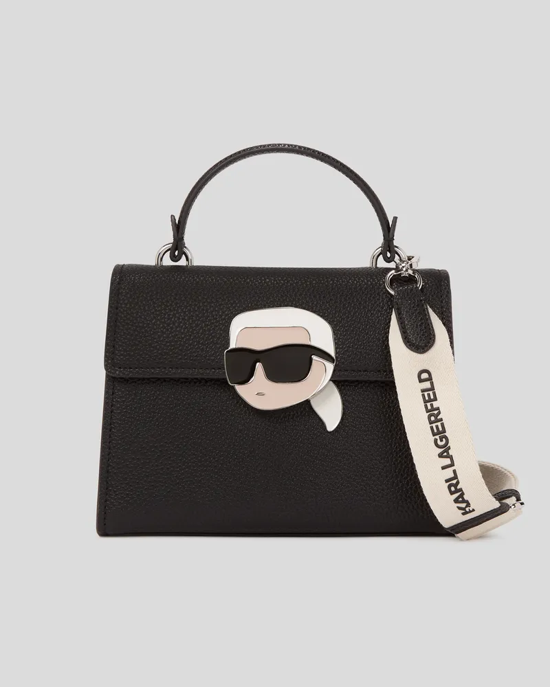 Karl Lagerfeld Ikon Pebble-umhängetasche, Frau, Schwarz, Größe Schwarz