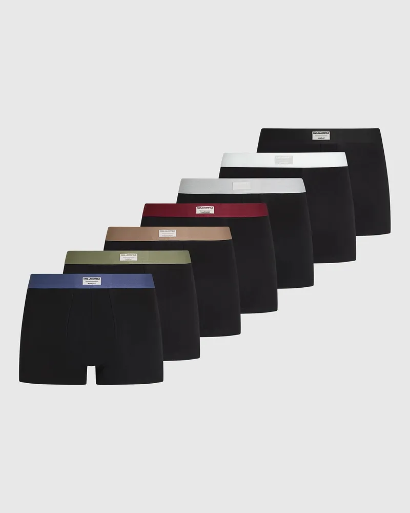 Karl Lagerfeld Boxershorts Wochentage – 7-pack, Herren, Schwarz, Größe Schwarz