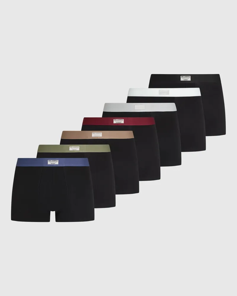 Karl Lagerfeld Boxershorts Wochentage – 7-pack, Herren, Schwarz, Größe Schwarz