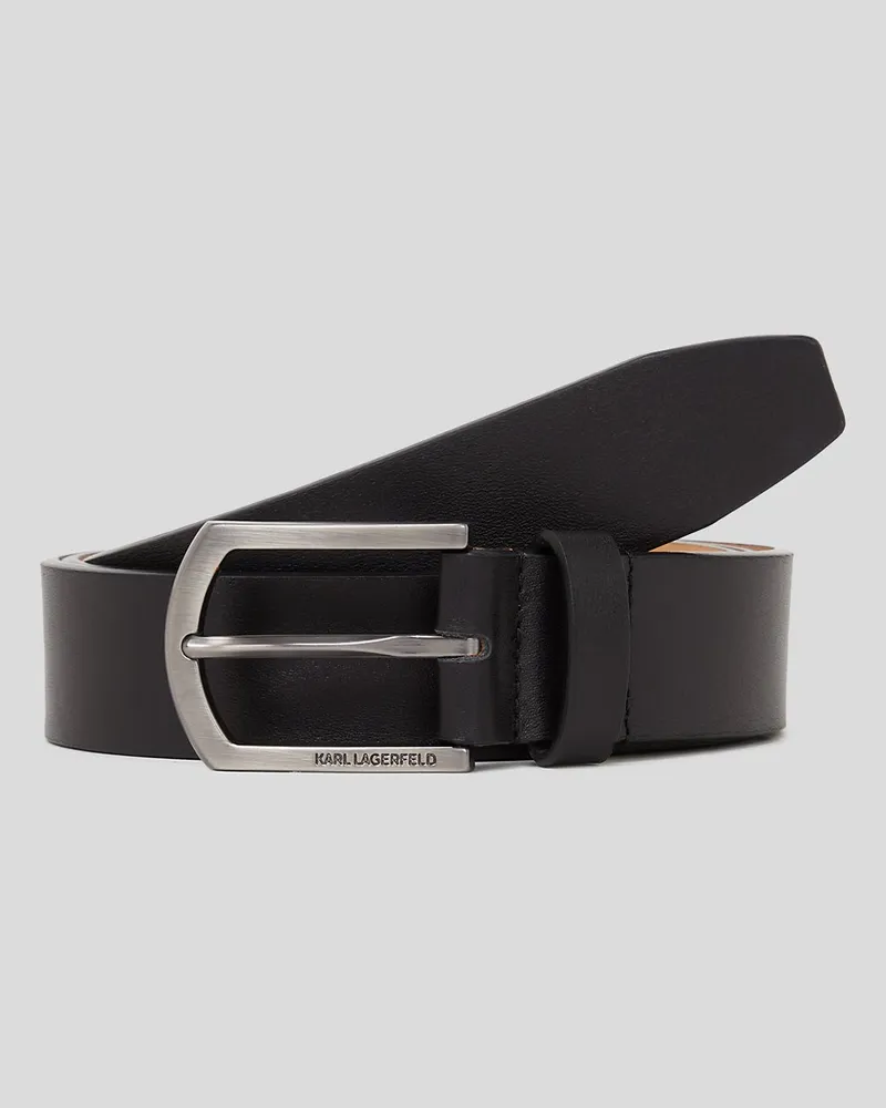 Karl Lagerfeld K/essential ledergürtel, Herren, Schwarz, Größe Schwarz