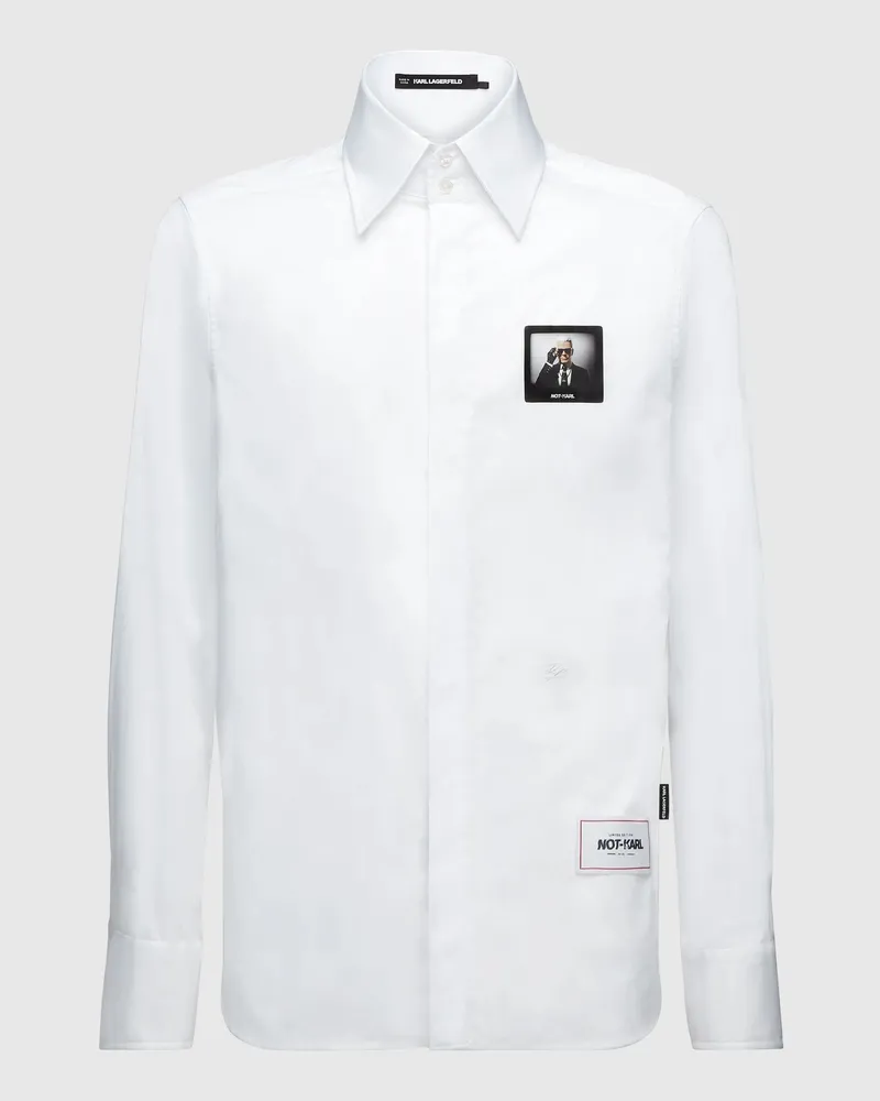 Karl Lagerfeld Not-karl Hemd In Limitierter Auflage, Male, Weiss, Size White