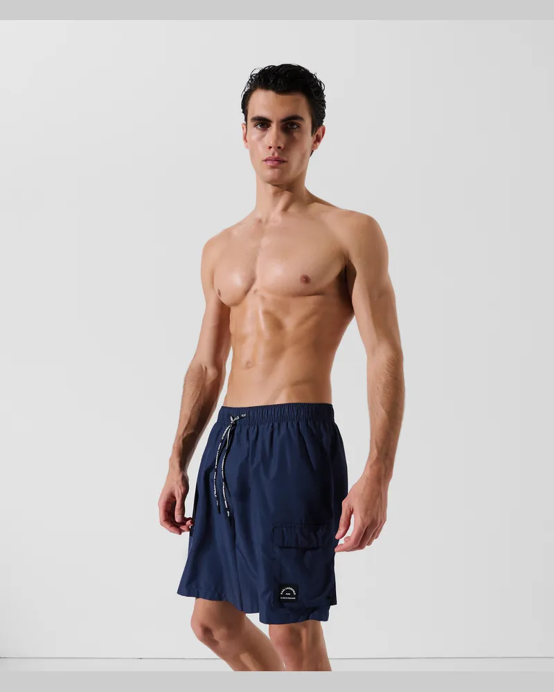 Karl Lagerfeld Rue St-guillaume Cargo-boardshorts, Mann, Schwarz Iris, Größe Schwarz