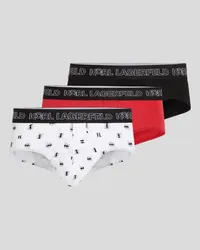 Karl Lagerfeld K/ikonik Slips – 3er-set, Mann, Ikonik2.0 weiß/rot/schwarz Ikonik2.0 weiß