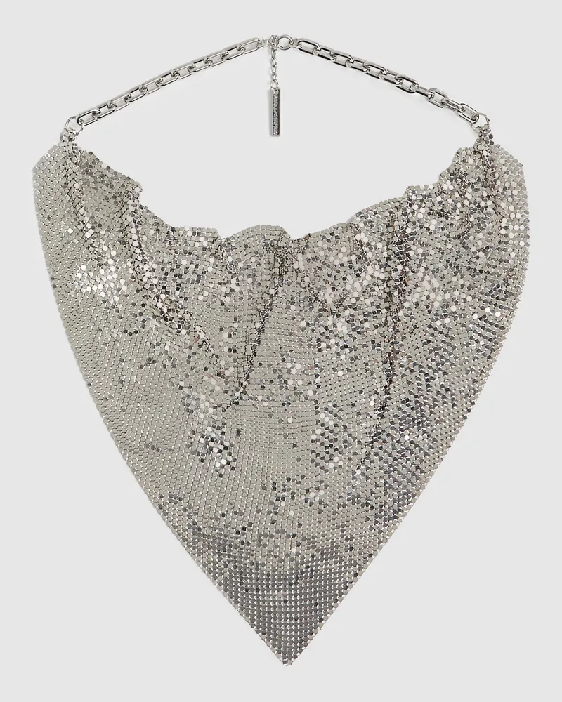 Karl Lagerfeld Metallic Bandana, Damen, Nickel, Größe Nickel
