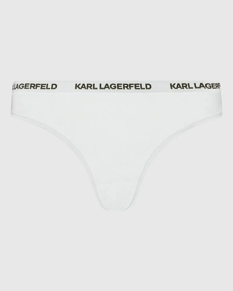 Karl Lagerfeld Tanga Mit Logo – 3er-set, Damen, Weiss, Größe Weiss