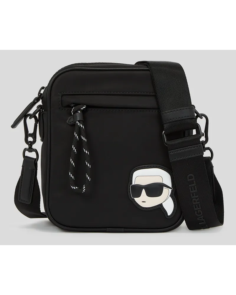 Karl Lagerfeld K/ikonik Crossbody Bag aus Nylon, Mann, Schwarz Schwarz