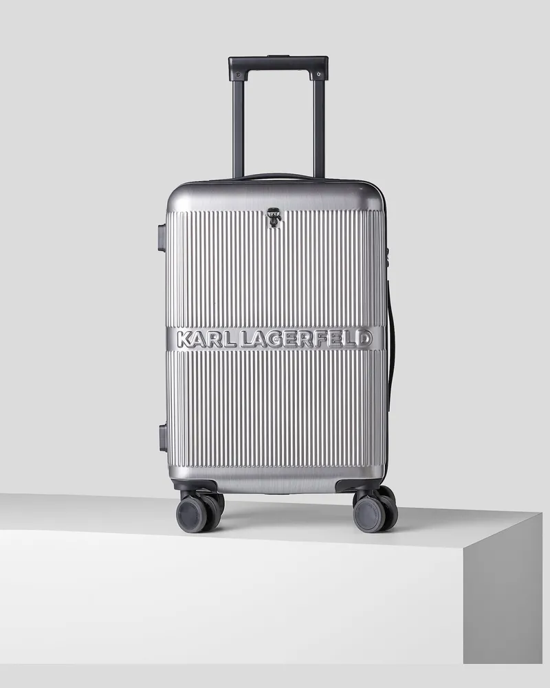 Karl Lagerfeld K/ikonik Hartschalen-trolley, Mann, Silver Silver