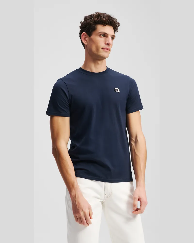 Karl Lagerfeld Ikon T-shirt, Mann, Marineblau, Größe Marineblau
