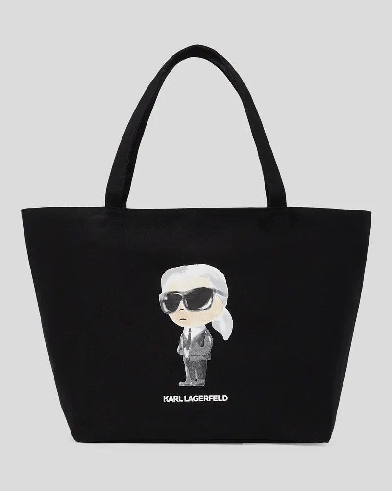 Karl Lagerfeld Ikon Aquarell-shopper, Frau, Schwarz, Größe Schwarz