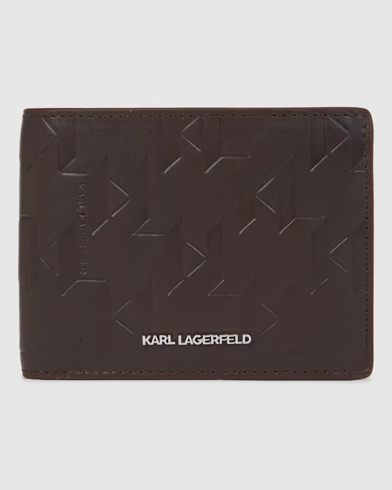 Karl Lagerfeld K/loom Faltportemonnaie Aus Leder, Herren, Pink Spray, Größe Pink