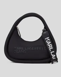 Karl Lagerfeld Klj bauschige Tasche mit Tragegriff Oben, Frau, Schwarz Schwarz