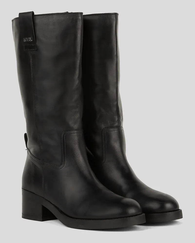 Karl Lagerfeld Brooklyn mittelhohe Stiefel, Frau, Schwarz, Größe Schwarz