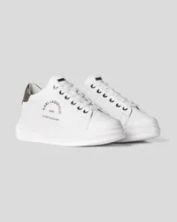 Karl Lagerfeld Rue St-guillaume Logo Kapri Sneaker, Frau, Weiss/silber Weiss