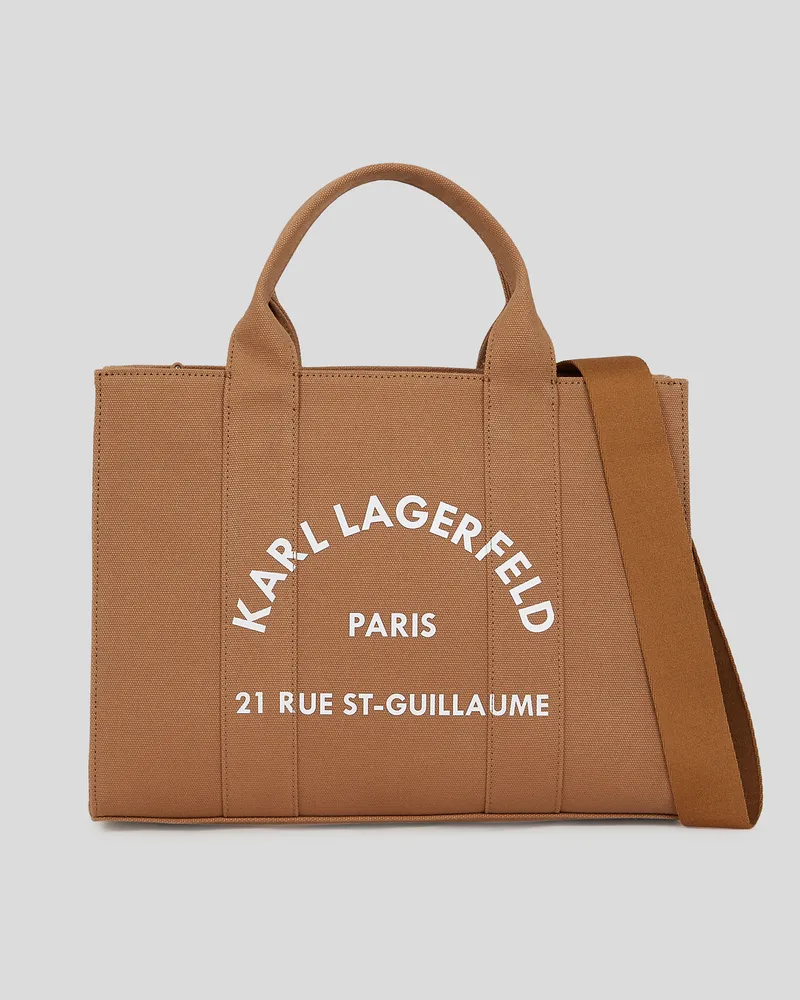 Karl Lagerfeld Rue st-guillaume Kleine Quadratische Tote-bag, Frau, Karamell, Größe Karamell
