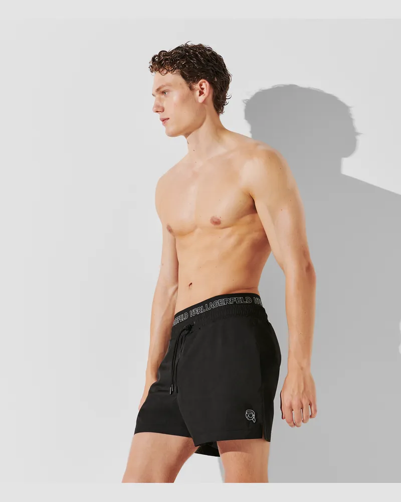 Karl Lagerfeld Ikon board-shorts, Mann, Schwarz, Größe Schwarz