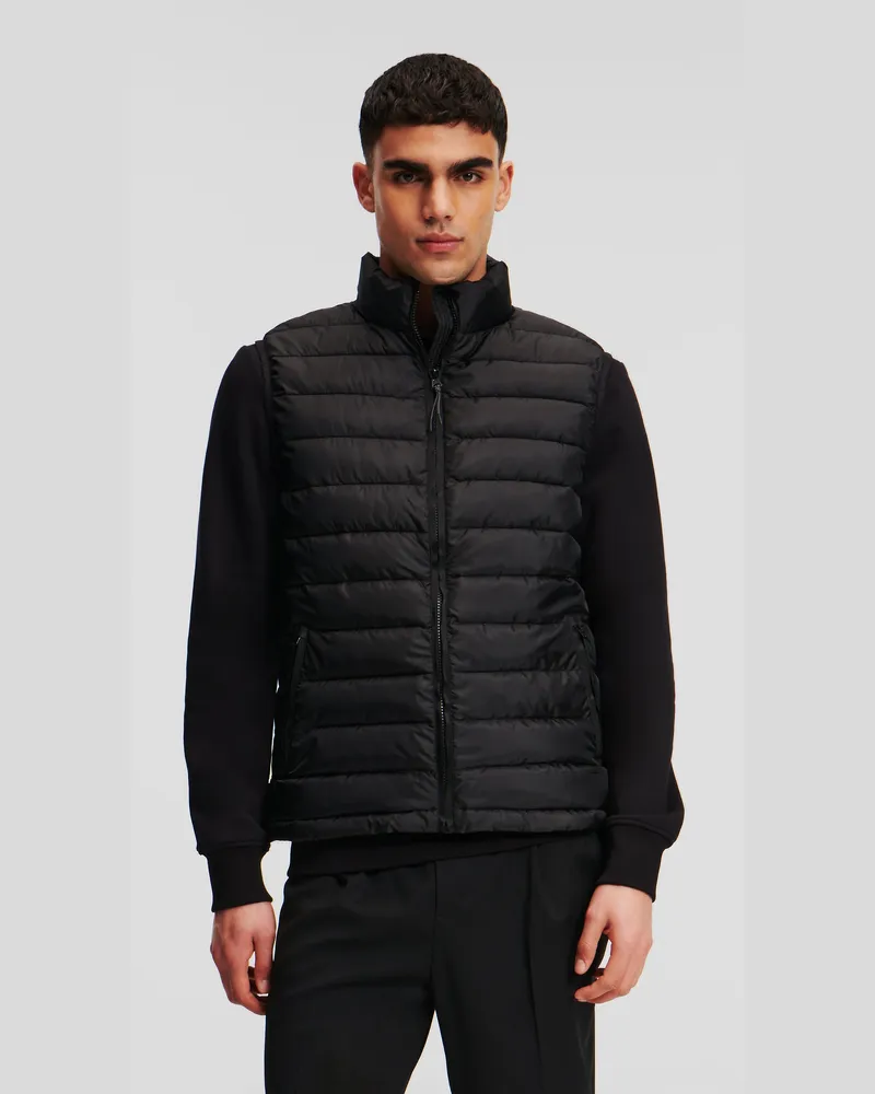 Karl Lagerfeld Steppweste, Herren, Schwarz, Größe: L Schwarz