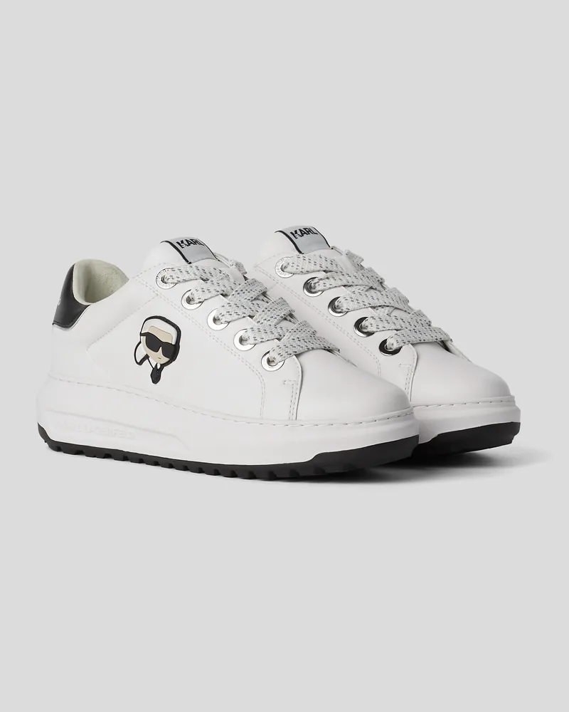 Karl Lagerfeld Ikon nft kapri stollen-sneaker, Frau, Weiss/Schwarz, Größe Weiss