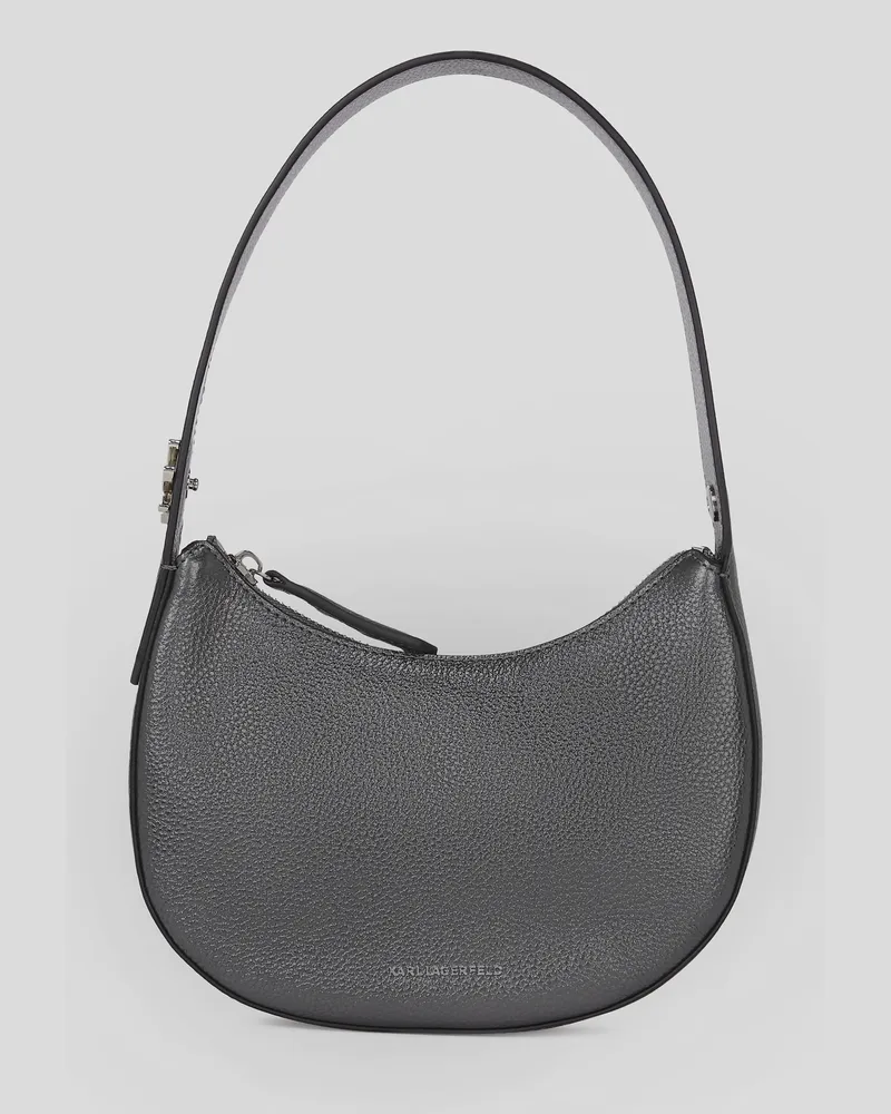 Karl Lagerfeld K/soirée metallic-tasche Mit Tragegriff, Frau, Gunmetal, Größe Gunmetal