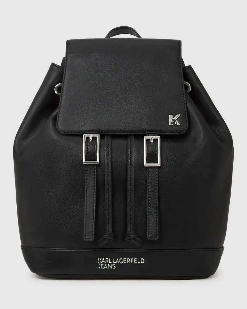 Karl Lagerfeld Kleiner Rucksack Mit K-logo, Damen, Schwarz, Größe Schwarz