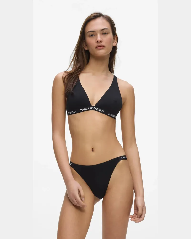 Karl Lagerfeld Logo-dreiecks-bh, Damen, Schwarz, Größe Schwarz