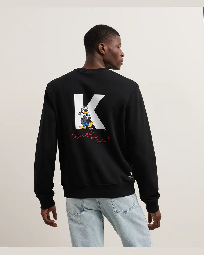 Karl Lagerfeld Disney X Kl Sweatshirt Mit Initiale, Mann, Schwarz, Größe Schwarz