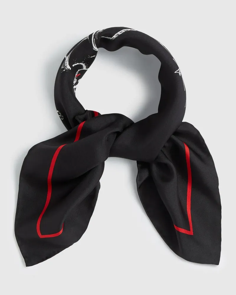 Karl Lagerfeld K/ballet Seidentuch, Damen, Schwarz, Größe Schwarz