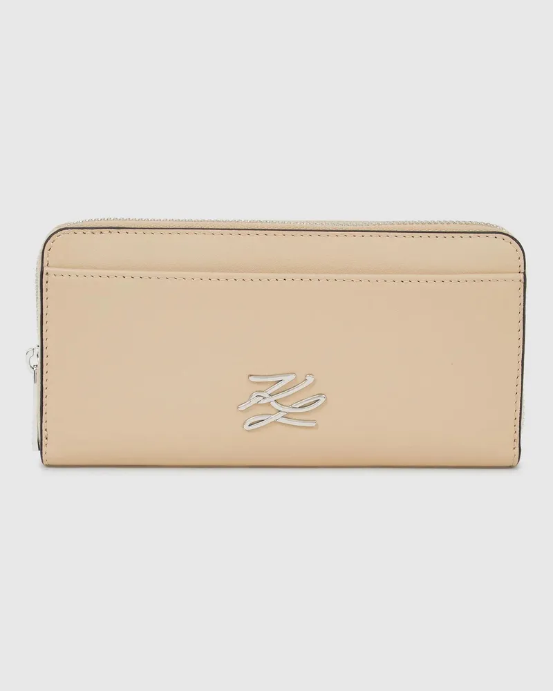 Karl Lagerfeld K/autograph Continental-portemonnaie – Geschenkset, Damen, Sauberes Schwarz, Größe Sauberes