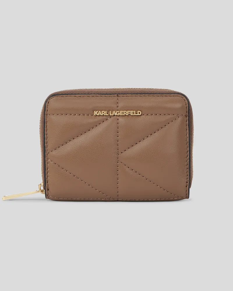 Karl Lagerfeld K/kuilt Zip-around-geldbörse, Frau, Terra, Größe Terra