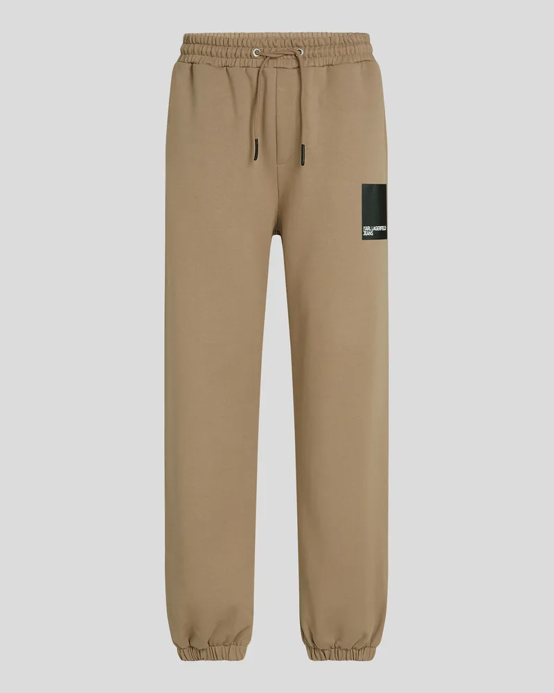 Karl Lagerfeld Klj trainingshose Mit Box-logo, Mann, Wüsten-Taupe, Größe Wüsten-taupe