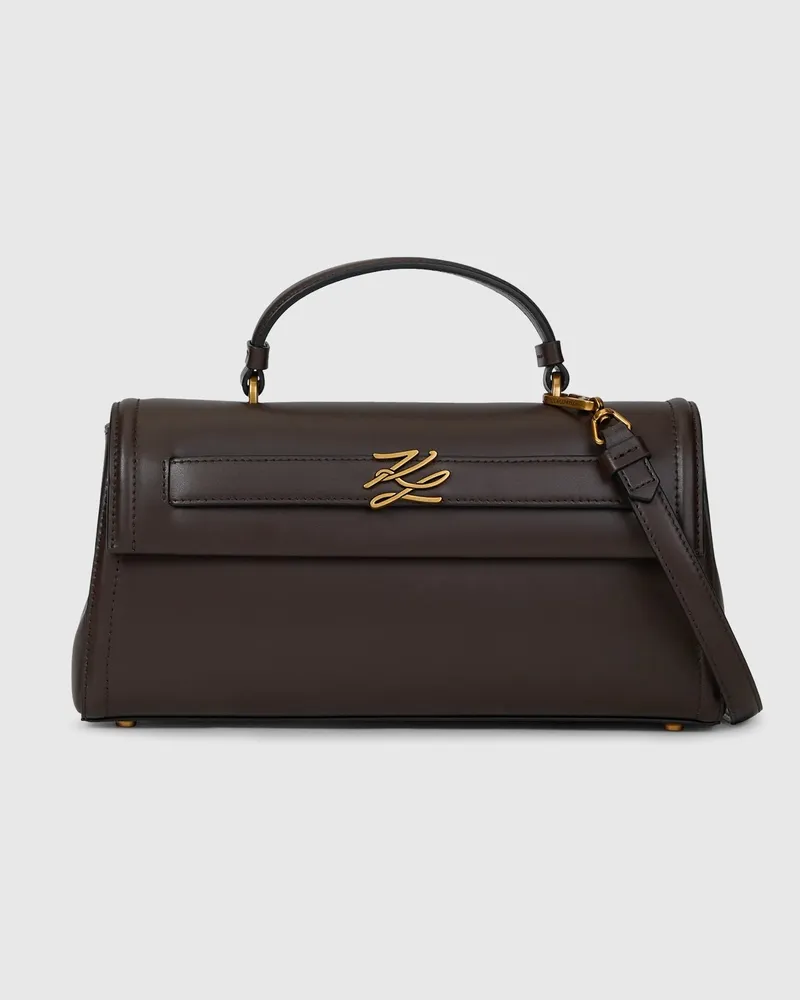 Karl Lagerfeld Kleine Tasche Mit K/autograph Und Mit Tragegriff Oben, Damen, Tobacco, Größe Tobacco