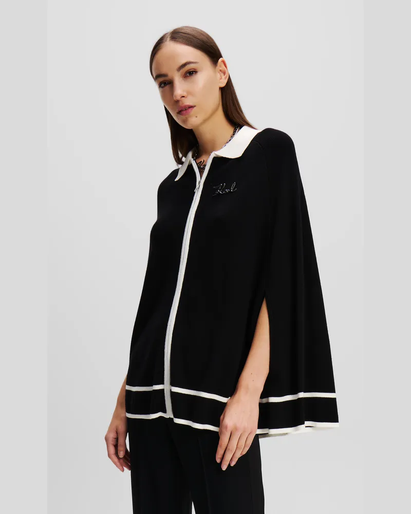 Karl Lagerfeld Karl essential Cape, Frau, Schwarz, Größe Schwarz