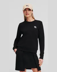 Karl Lagerfeld K/ikonik Sweatshirt mit aufnäher, Frau, Schwarz Schwarz