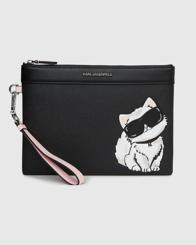 Karl Lagerfeld Ikon Choupette Beutel, Damen, Schwarz, Größe Schwarz