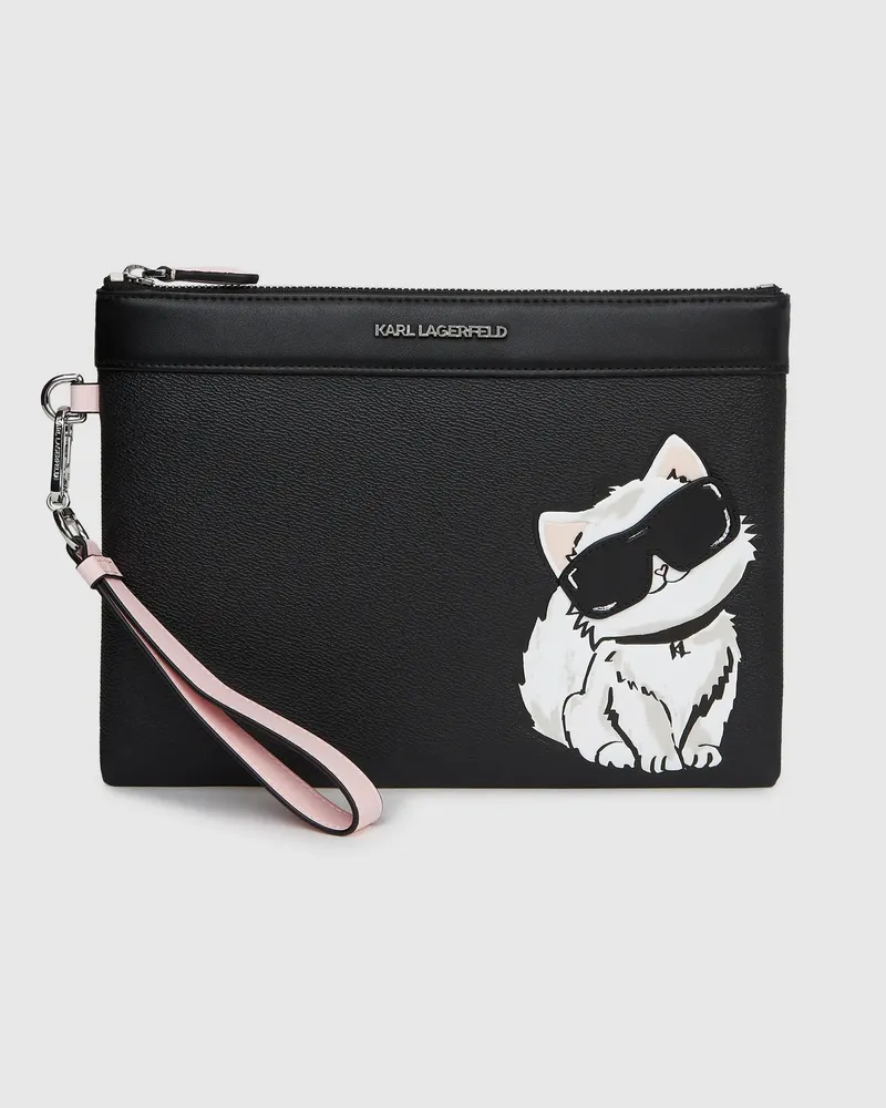 Karl Lagerfeld Ikon Choupette Beutel, Damen, Schwarz, Größe Schwarz