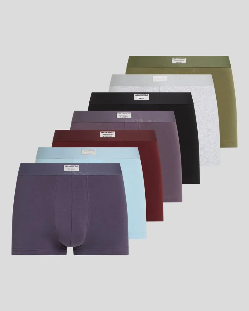Karl Lagerfeld Boxershorts Wochentage – 7-pack, Male, Tage Der Woche, Size Purple