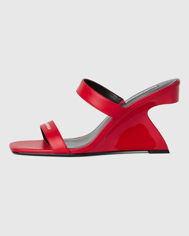 Karl Lagerfeld Waverly Wedges Mit Doppelriemen, Damen, Rot, Größe Rot