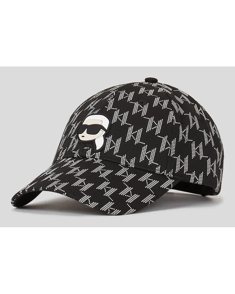 Karl Lagerfeld K/ikonik monogram-kappe, Frau, Schwarz Schwarz