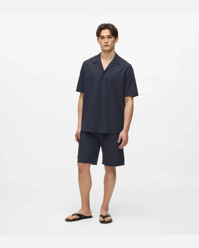 Karl Lagerfeld Shorts Mit Monogramm, Herren, Marineblau, Größe Marineblau