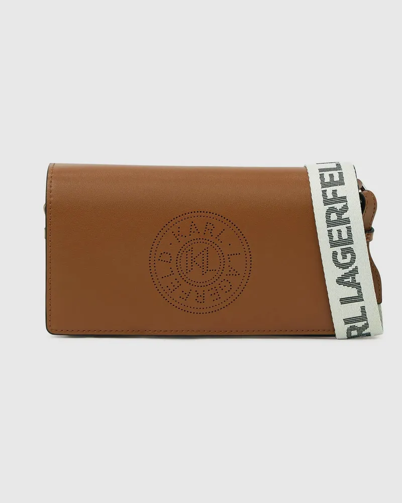 Karl Lagerfeld K/circle Mini-umhängetasche, Damen, Dunkles Tan, Größe Dunkles