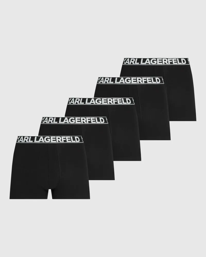 Karl Lagerfeld Boxershorts Mit Auffälligem Logo – 5er-pack, Herren, Schwarz, Größe Schwarz