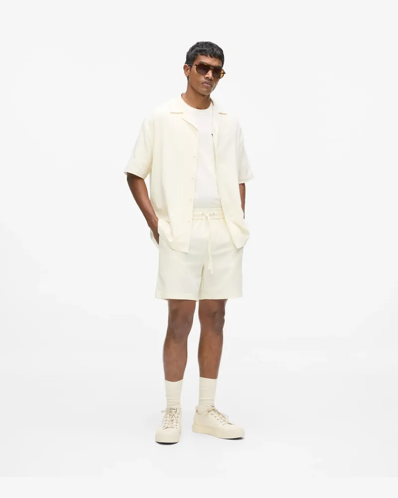 Karl Lagerfeld Strukturierte Shorts, Herren, Cannoli Creme, Größe Cannoli